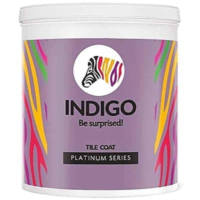 Indigo Tile Coat Platinum Series – Premium Roof Tile Coating | Vibrant Non-Fading Colours | Rich Sheen Finish | Anti-Fungal & Water-Resistant | Exterior Use | 10 L Amber