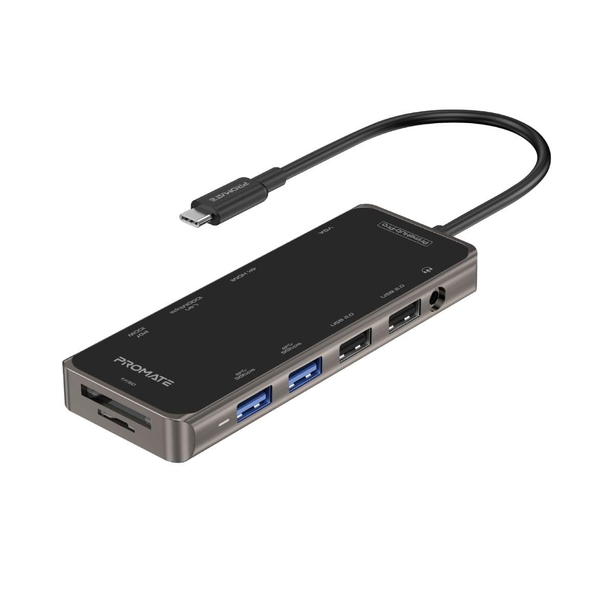 Promate USB C Hub, 11 in 1 Type C for MacBook Pro, MacBook Air, Xps, Primehub Pro