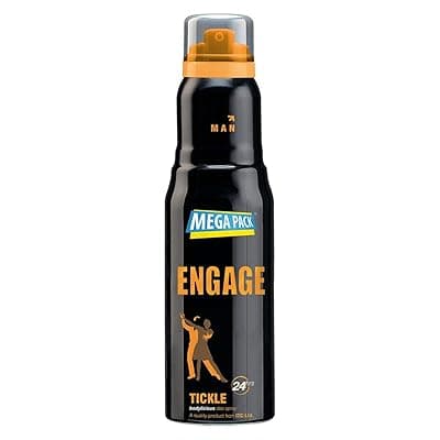 Engage Tickle Deodorant for Men, Citrus and Spicy, Skin Friendly Deo, 220ml Body Spray