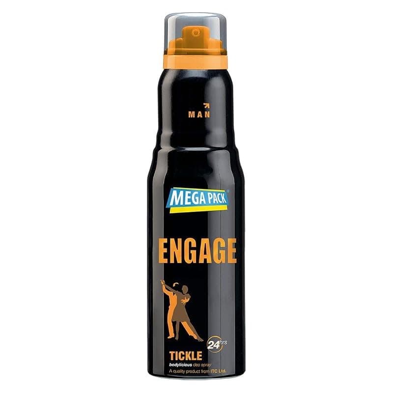 Engage Tickle Deodorant for Men, Citrus and Spicy, Skin Friendly Deo, 220ml Body Spray