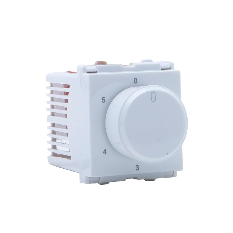 Wipro Northwest Venia Fan Regulator 5+1 Position Step Type 360, White (pack of 6)