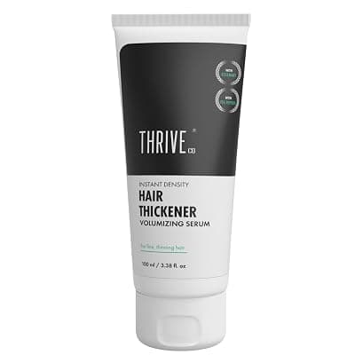 ThriveCo Hair Thickener Volumizing Serum | For Fine, Thinning Hair | Gives Instant Hair Volume &amp; Density | With Pea Peptide &amp; Rosemary | For Men &amp; Women | Vegan, Cruelty-free &amp; Dermat-Tested | 100ml