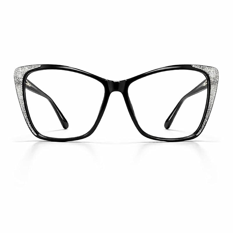 Stylish Cat Eye Eyeglasses Frame for Women | Full Rim Black Optical Spectacles | Lightweight Fashion Eyewear for Everyday Wear, Office & Reading