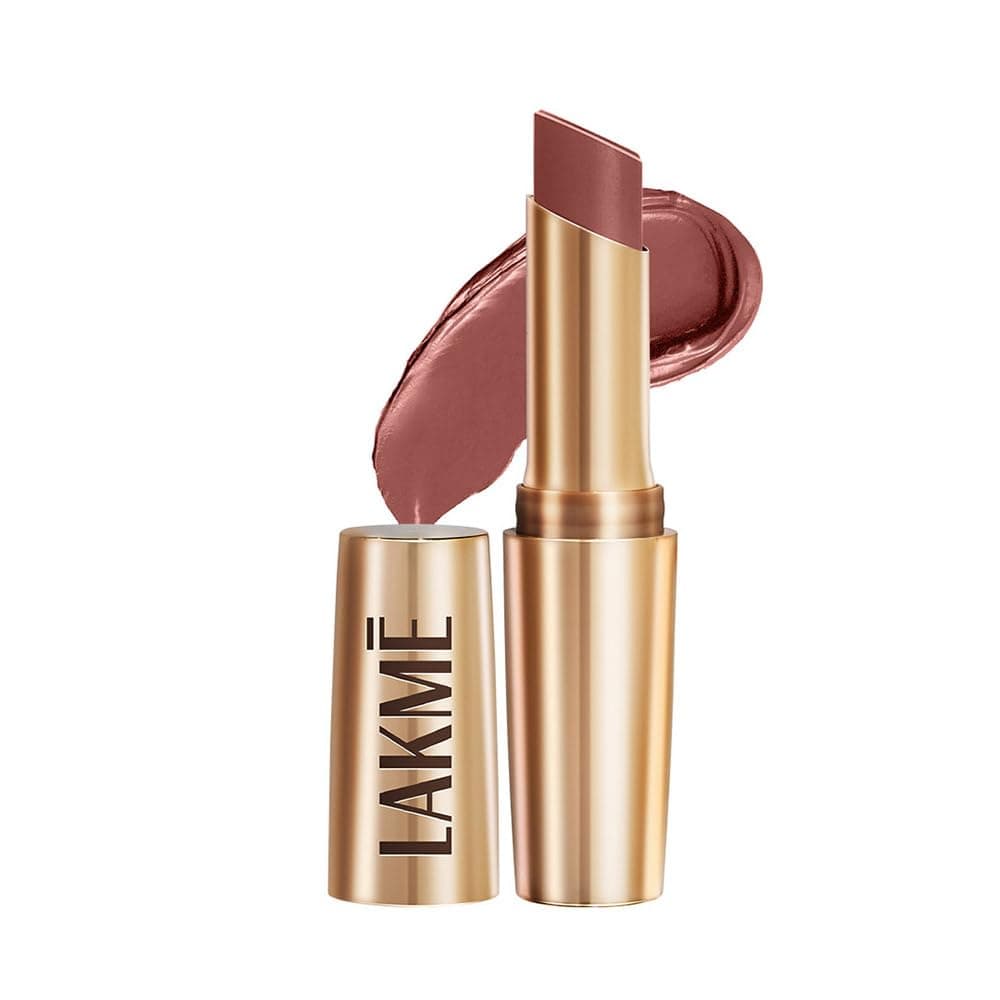 LAKMÉ Powerplay Priming Matte Lipstick, Smooth Matte Finish, Lightweight Lipstick, Smudgeproof, Lasts 16hrs, Hydrates Lips, Coffee Command, 3.6g