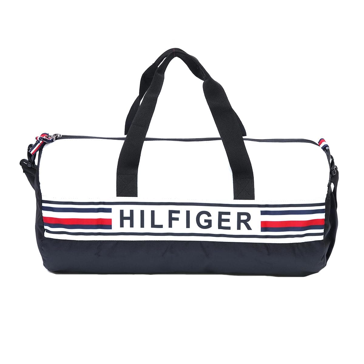 Tommy Hilfiger Gym Shoulder Duffel Bag Kendall | Navy + White | Detachable & Adjustable Strap | 42 LTR Capacity | Water Resistance