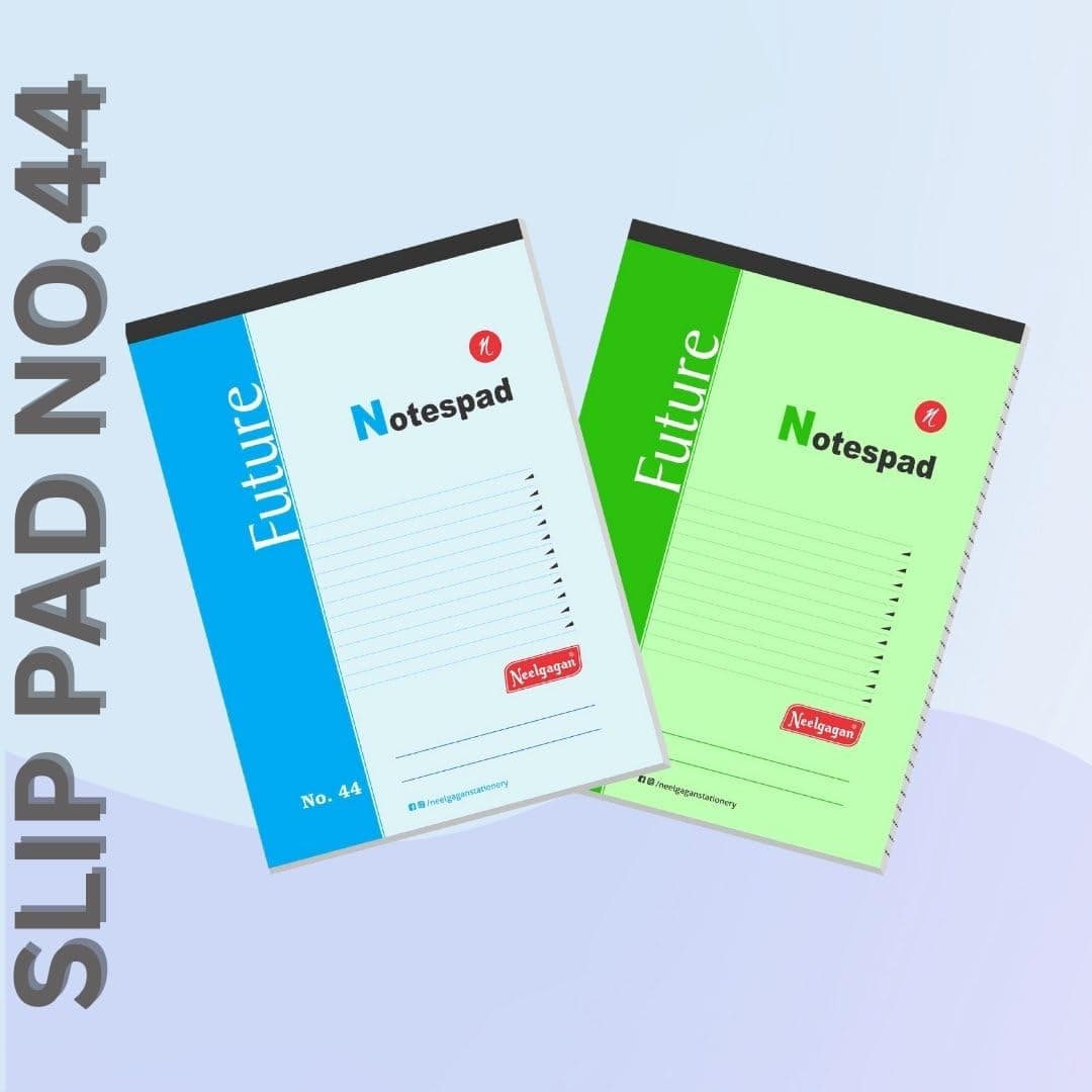 NEELGAGAN Slip Pad No.44 (Type: Ruled with 40 Sheet 80 Pages) Pack of 10
