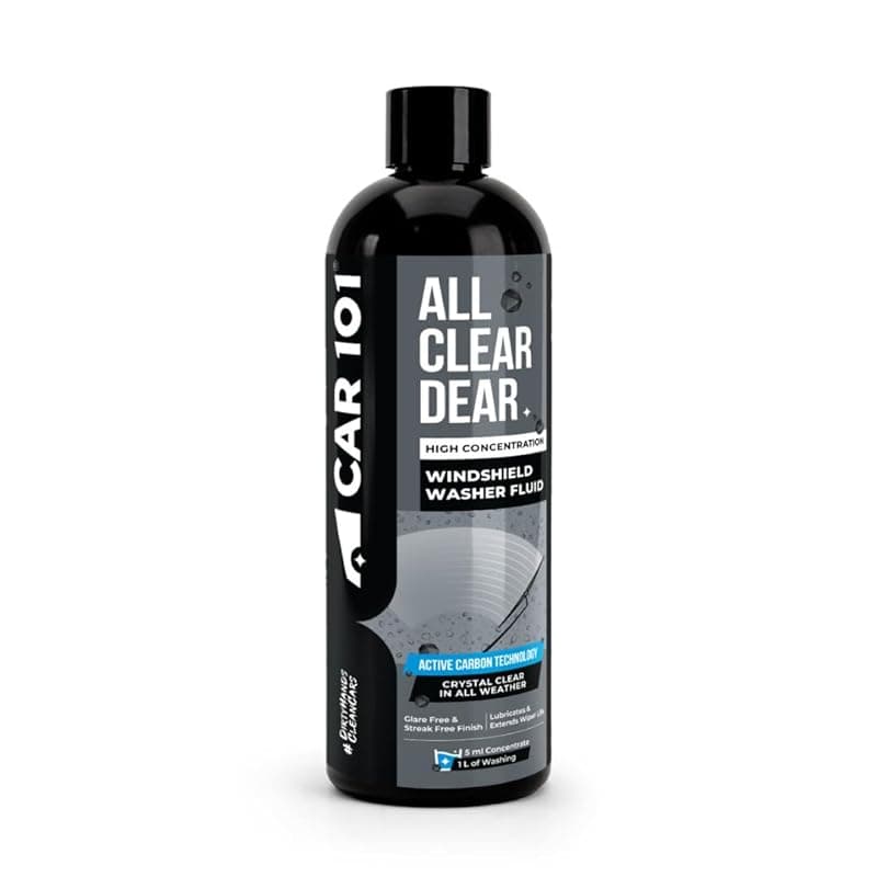 CAR101 Windshield Washer Concentrate - 300ML (Pack Of 1) | 5mL Enough For 1L Tank | Active Carbon Technology | Powerfull Cleaning | Extends Wiper Life | Streak-Free & Glare-Free | Fluid For Car