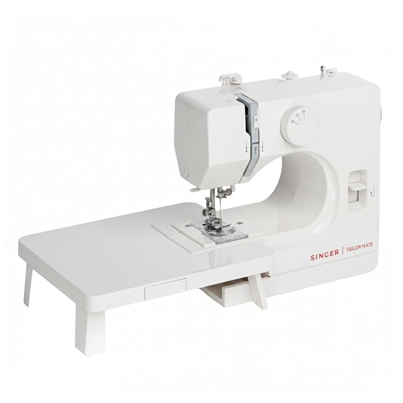 SINGER Tailor Mate Straight Stitch Sewing Machine with Free Arm | LED Light, Foot Pedal & Extension Table | 3 Stitch Length Options | 1-Year Warranty