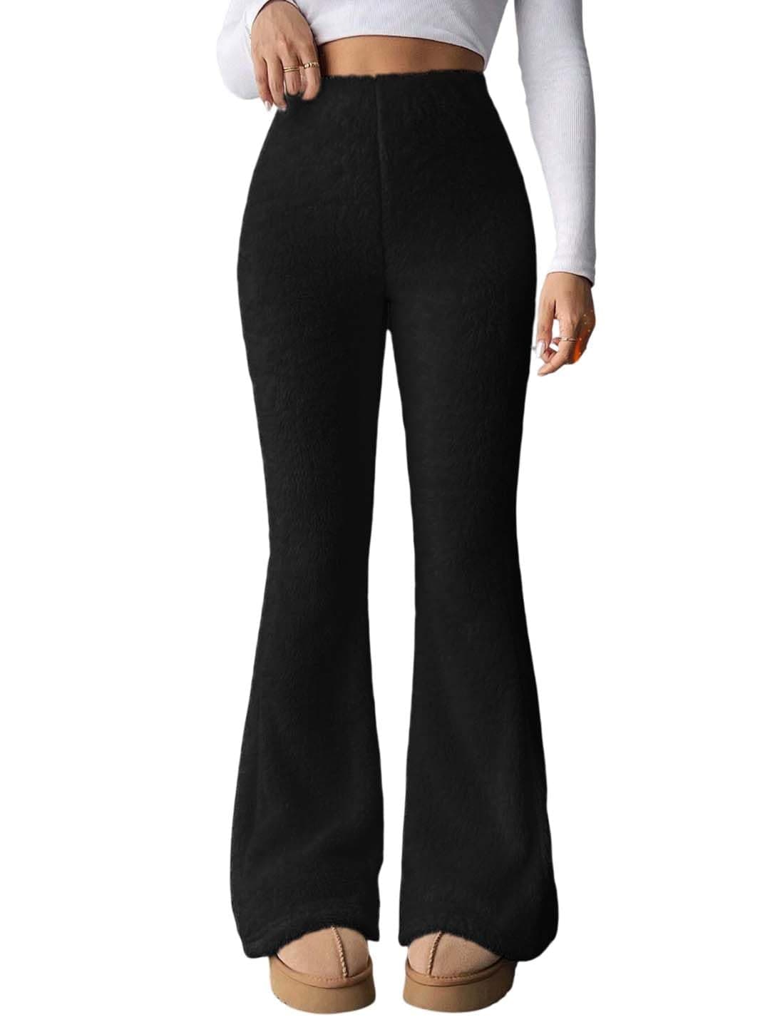 KOTTY Women’s Coral Fabric Flared Fit Pant – Super Soft Thermal Design for Stylish Cold Weather Comfort