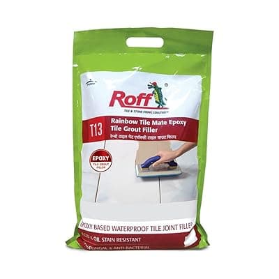 Pidilite Roff Rainbow Tile Mate Epoxy (Base + Hardener) &amp; Filler to fill tile joints in kitchen, factory | stain and chemical resistant | 3.69KG Alp Blue