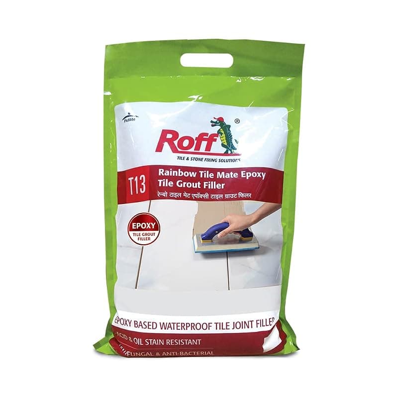 Pidilite Roff Rainbow Tile Mate Epoxy (Base + Hardener) &amp; Filler to fill tile joints in kitchen, factory | stain and chemical resistant | 3.69KG Alp Blue