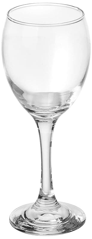 Amazon Brand - Solimo Wine Glass 245ml, Set of 6, Transparent