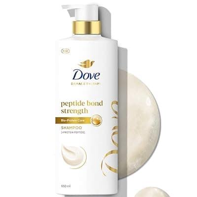 Dove Peptide Bond Strength Shampoo for Dry &amp; Damaged Hair - 650 ml | Enriched with PROTEIN PEPTIDES | Reconstructs broken Bonds for 20X Stronger Hair