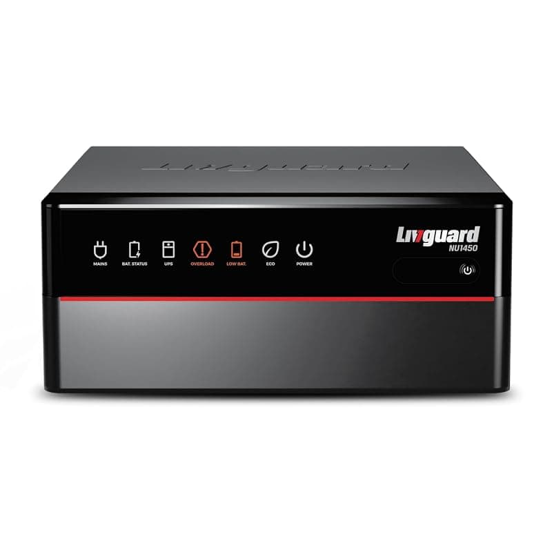 Livguard Neugen 1100 VA/12V Square Wave Inverter with Artificial Intelligence | NU1450 for Homes and Offices | 3 Years Warranty