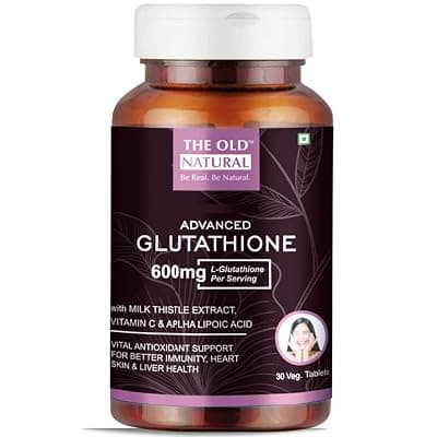 Glutathione tablets 600mg 30 Tablets With Vitamin C &amp; E, Biotin, Grape Seed Extract &amp; Alpha Lipoic Acid, Antioxidant Support (30 Veg Tablets)