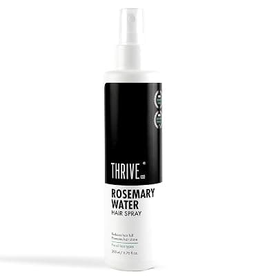 ThriveCo Rosemary Water Hair Spray | With 100% Natural Rosemary Extract, Rice Water &amp; Hyaluronic Acid | For Hair Growth &amp; Hair Fall Control | Adds Shine &amp; Conditions | Lightweight | For Men &amp; Women, 200ml
