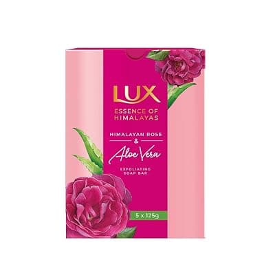 Lux Essence of Himalayas Rose &amp; Aloe Vera Exfoliating soap 5 x 125 g