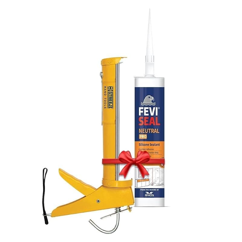 Pidilite Feviseal NEUTRAL PRO CLEAR 280ML &amp; Mistreeji Low Duty Gun Combo