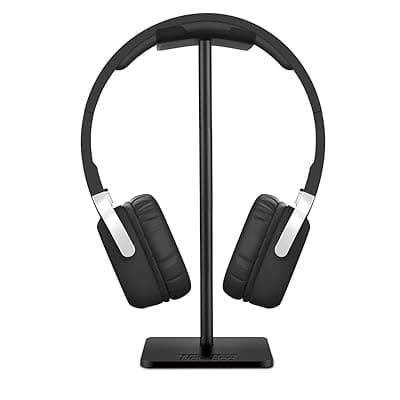 New Bee Headphone Stand Universal Aluminum Headphone Holder Headset Showing Display Stand Hanger for Bests for Sony for All Headphones Size (Black)