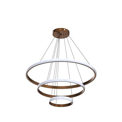 Metal Modern Ring Chandelier (3 Ring Light)