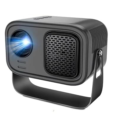 DR.J VisualMagic Q1 Max Rotatable Smart Projector for Home 4K Ultra HD &amp; 1080p Support, 9000L Android 11 WiFi Bluetooth, 720p Native, YouTube Netflix PrimeVideo Hotstar 150" Max Display