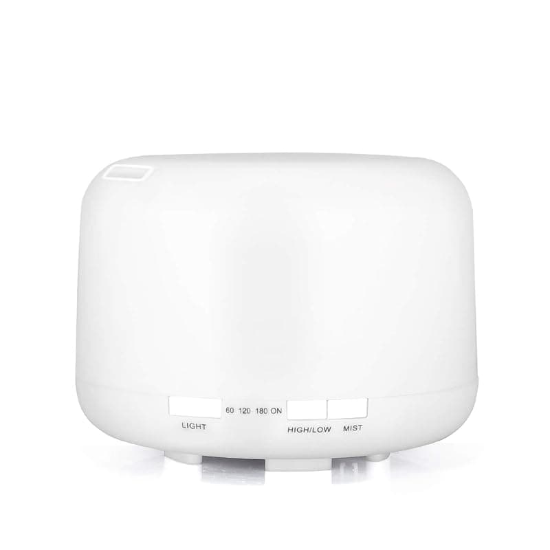 Pure Source India Ultrasonic Aroma Diffuser &amp; Humidifier, with 7 Colorful Led Lights, 500ml, Electric Room Freshener, Cool Mist, White