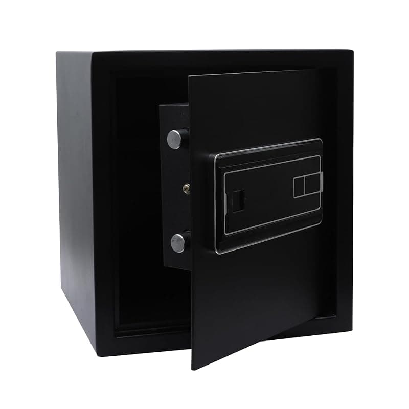 BonKaso Safe Locker For Home, 33 Litres Locker Box For Money, Jewellery, Digital Electronic Safe Locker For Home &amp; Office With Auto lock Function, Anti Theft Alarm And LED Display (Black)