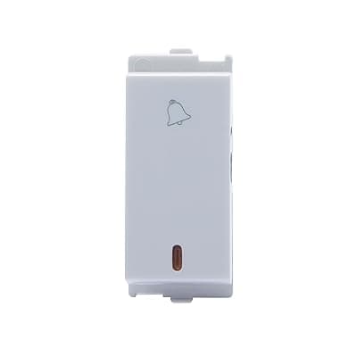 Wipro Northwest Venia 6A Bell Push With Indicator, White (pack of 20)