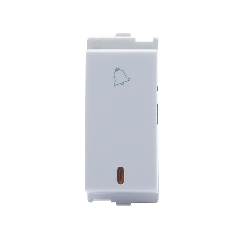 Wipro Northwest Venia 6A Bell Push With Indicator, White (pack of 20)