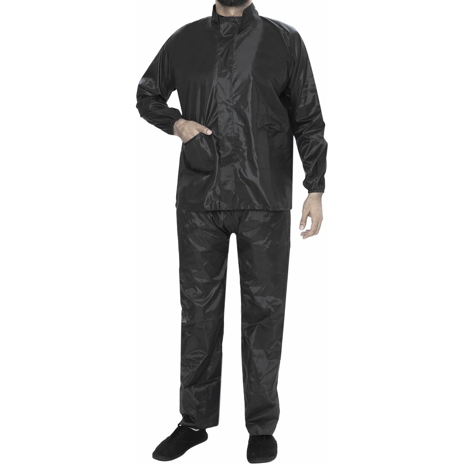 BENAVJI Men’s Waterproof Rain Wear Combo | Hooded Raincoat Suit with Pants for Riding, Camping & Travel