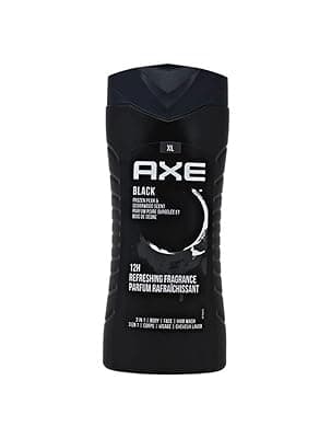AXE Black 3 In 1 Body, Face &amp; Hair Wash for Men, Long-Lasting Refreshing Frozen Pear Dermatologically Tested, 400ml