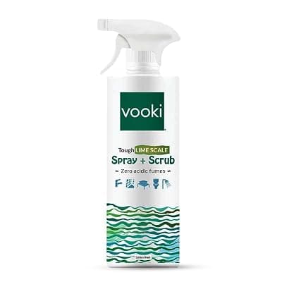 Vooki Ecofriendly Tough Lime Scale Hard Water Stain Remover, Spray and Scrub Cleaner for Bathroom,Taps, Faucet, Basins, Showers &amp; Floor Tiles Cleaner, Home and Commercial Use - 500 ml (Pack of 1)
