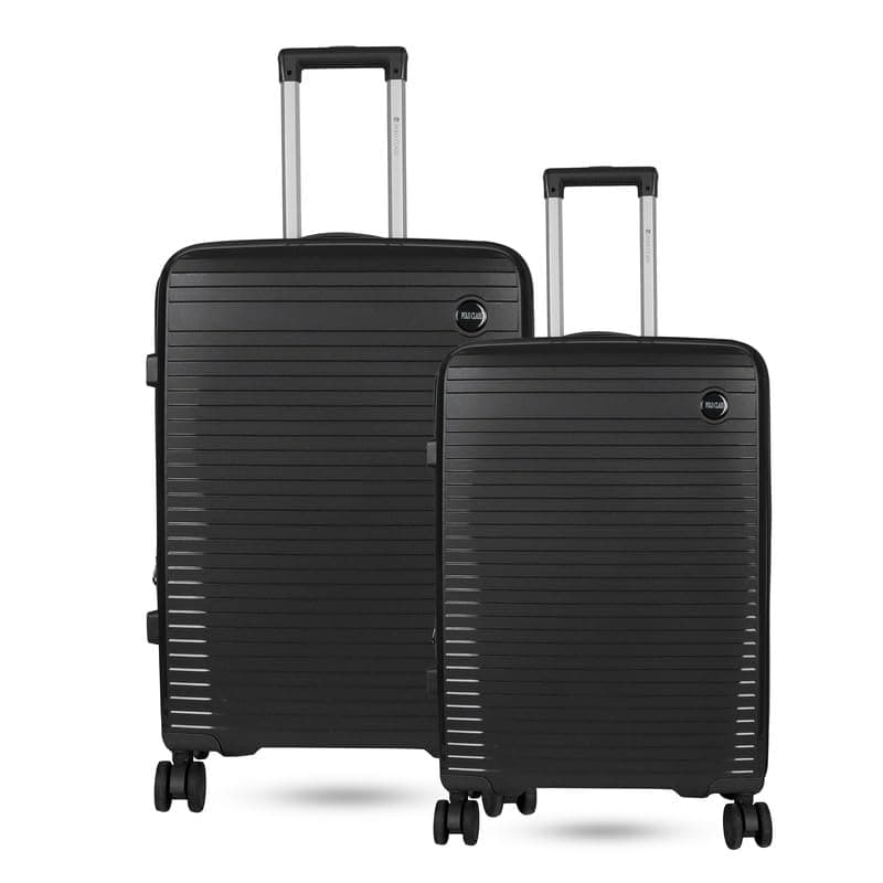 Polo Class 2Pc Set Trolley Bags (24/28 inch) - Black