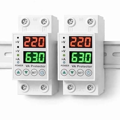 Automatic Over/Under Voltage and Over Load Protection (Adjustable Setting) with Auto Re-Connect LED Display Standard Din-Rail Mounted Single Phase 220V, 63A (13.8kW)