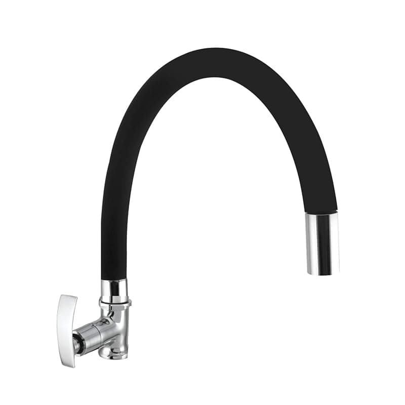 10X Brass Swan Neck Tap Black Spout Flexible Sw-9089 For Washbasin/ Chrome Kitchen Table Mounted