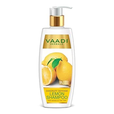 Vaadi Herbals Dandruff Defense Lemon Shampoo with Extract of Tea Tree, 350ml