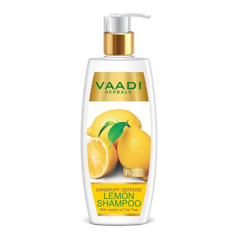 Vaadi Herbals Dandruff Defense Lemon Shampoo with Extract of Tea Tree, 350ml