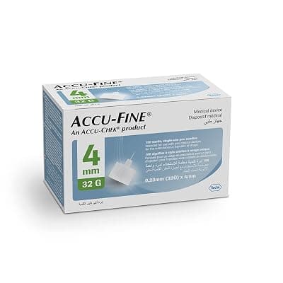Accu Fine Insulin Pen Needles Â– Pack Of 100 (32G) * 4Mm