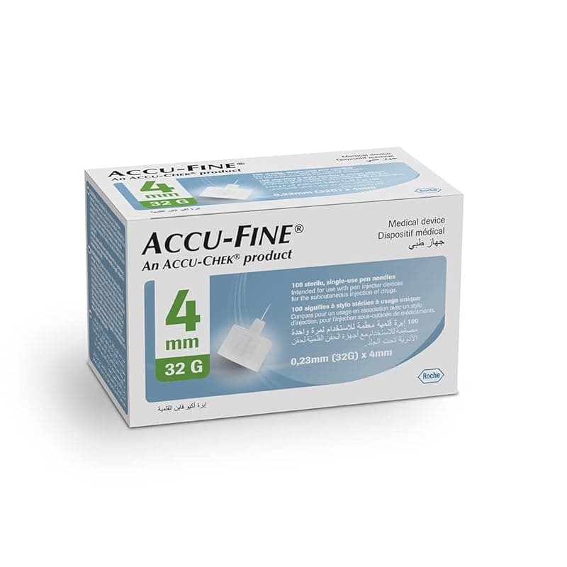 Accu Fine Insulin Pen Needles Â– Pack Of 100 (32G) * 4Mm