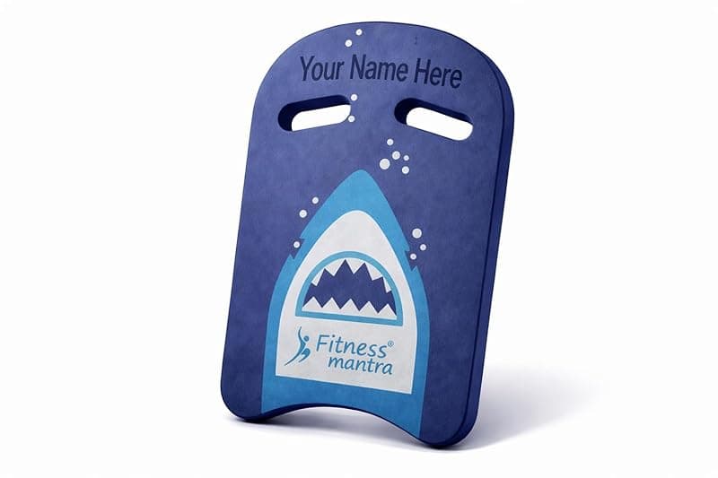 Fitness Mantra® Personalised Swimming Kick Board with Custom Name Print | EVA Foam Swim Training Board for Kids & Beginners | Lightweight, Durable & Anti-Slip Pool Kickboard| 25mm Thickness|