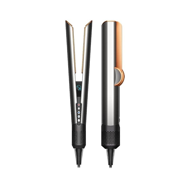 Dyson Airstrait™ Straightener| Wet to Dry Straightener| No Heat Damage| 2 in 1 Straightening| Saves Time| Natural Straight Look|Uses Air| No Hot Plates| Dry &amp; Straighten| Volumunious &amp; Shiny Hair | 3 Modes| Travel Friendly|Intelligent Heat Control| 2 Year Warranty (Bright Nickle / Bright Copper)