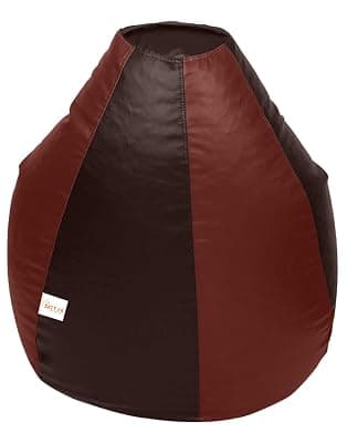 Sattva Classic Dual Color Bean Bag Cover (Without Beans) XXL Size - Brown Tan