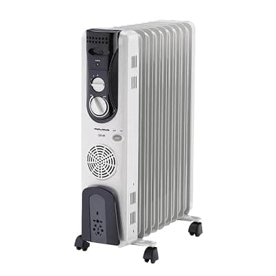 Morphy Richards OFR 11F 11-Fin 2900W Oil Filled Radiator Room Heater | Adjustable Thermostat | Safety Tilt &amp; Auto Thermal Shutoff | Castor Wheels for Easy Mobility | Silent Heating