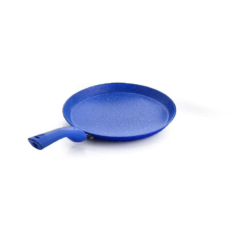 Crystal Marbo Plus Induction Bottom Nonstick Flat Tawa/Dosa Tawa | 300 mm | Thickness: 3mm | 5 Layer Coating | Metal Spoon Friendly | Blue
