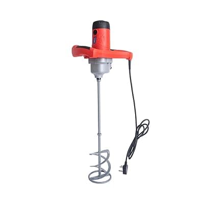 Nippon Paint 220Volt Handheld Portable 1400W Heavy Duty, Dual Speed Putty Mixer Ideal For Fast &amp; Smooth Mixing Of Cement, Putty &amp; Plaster Mortar, Red