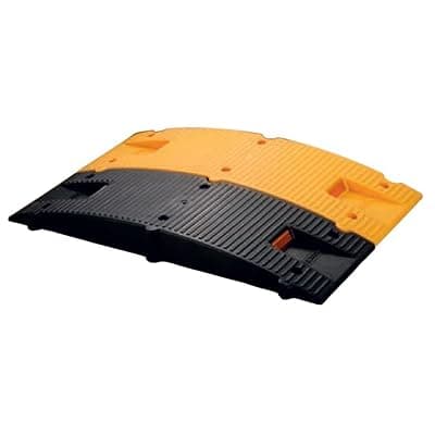Aktion Safety 75MM Speed Breaker 2.5 Meter ABS Road Bump (Black and Yellow) Pack Of 10 SIZE 250 X750 X75 (250MM X 10 BLOCKS)