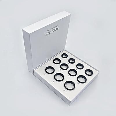 Smart Ring | Built-in LED Display Health Tracker | HR, HRV, SPO₂, Sleep, Stress & Menstrual Tracking (Universal Sizing Kit, Sizing Kit 8-13)