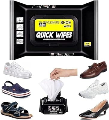 SONORO KATE Premium Shoe Wipes (80 + 80 Wipes) Sneaker Cleaning Wipes – Instant Shoe Cleaner for Quick Dirt & Stain Removal – No Water Needed – Portable Cleaning Kit for Sneakers, Leather