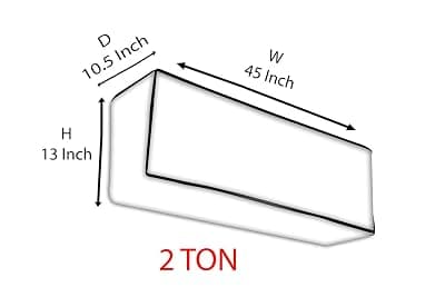 2 Ton Split AC Cover - Dustproof and Water Resistant Indoor Unit Protection (Black Large Dot)