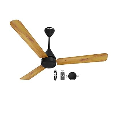 Crompton Energion Hyperjet Smart 1200mm BLDC Ceiling Fan | Wi-Fi, Bluetooth &amp; Remote | Alexa &amp; Ok Google | BEE 5 Star Energy Rated | High Air Delivery | 2 Year Manufacturer Warranty | Light Pinewood